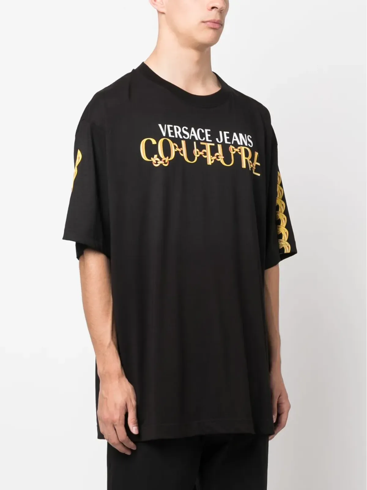 Versace Jeans Couture チェーンリンク コットン Tシャツ - 画像3
