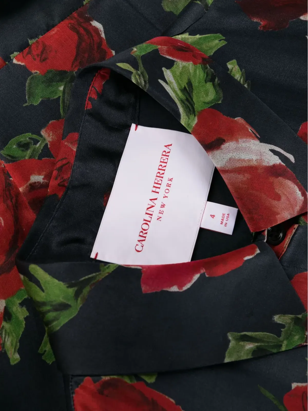 Carolina Herrera 花柄プリント ベルト付きシルクシャツドレス - 画像2