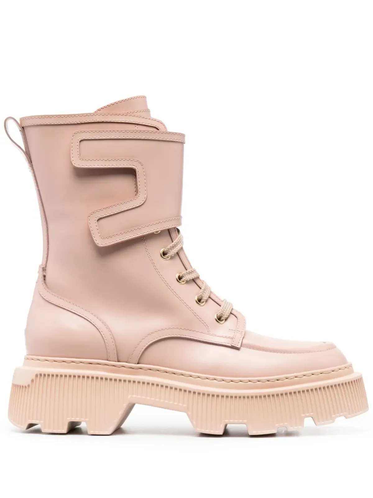 Santoni ラウンドトゥ・レザー・ブーツ - ピンク - 画像1
