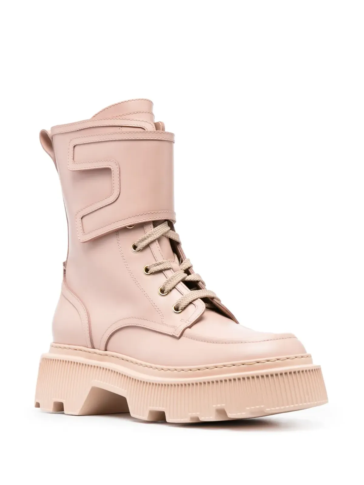Santoni ラウンドトゥ・レザー・ブーツ - ピンク - 画像2
