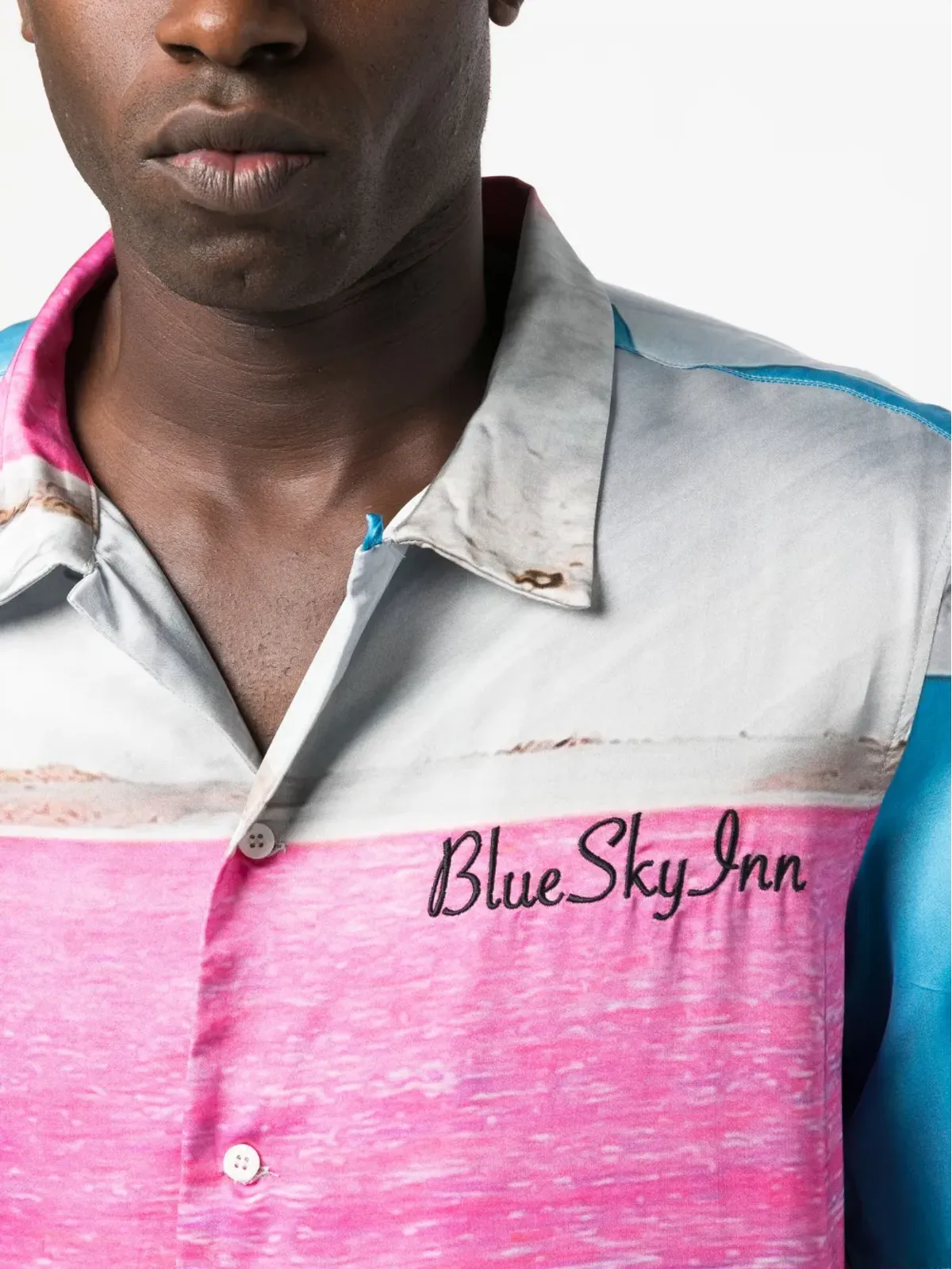 BLUE SKY INN 抽象柄の半袖シャツ - 画像5