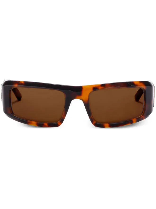 Palm Angels Eyewear Palm Angels Eyewear Kerman レクタンギュラーフレーム サングラス（ブラウン）の商品画像
