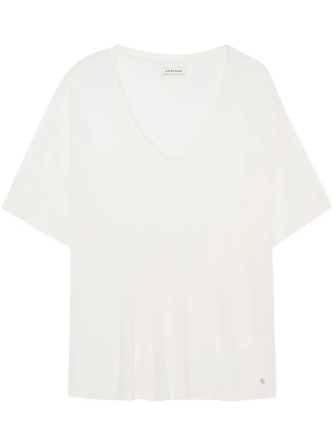 ANINE BING ANINE BING Vネック半袖Tシャツ - ホワイトの商品画像