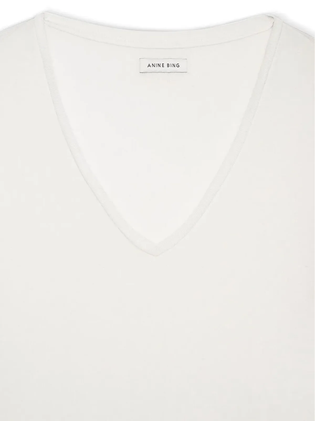 ANINE BING Vネック半袖Tシャツ - ホワイト - 画像4