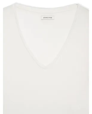ANINE BING Vネック半袖Tシャツ - ホワイト - サムネイル4