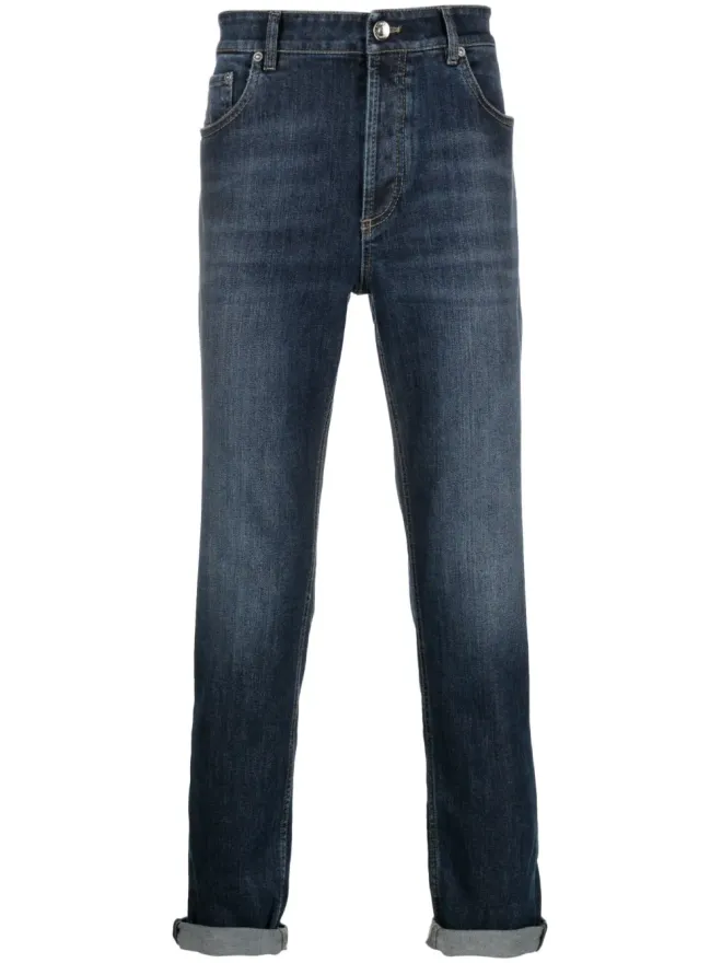 Brunello Cucinelli Brunello Cucinelli ミドルライズ コットン デニム ジーンズの商品画像