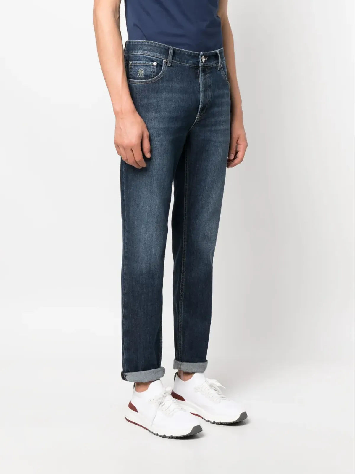 Brunello Cucinelli ミドルライズ コットン デニム ジーンズ - 画像3