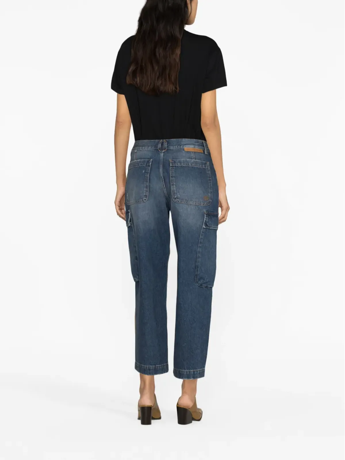 Stella McCartney クロップドカーゴジーンズ - ブルー - 画像3