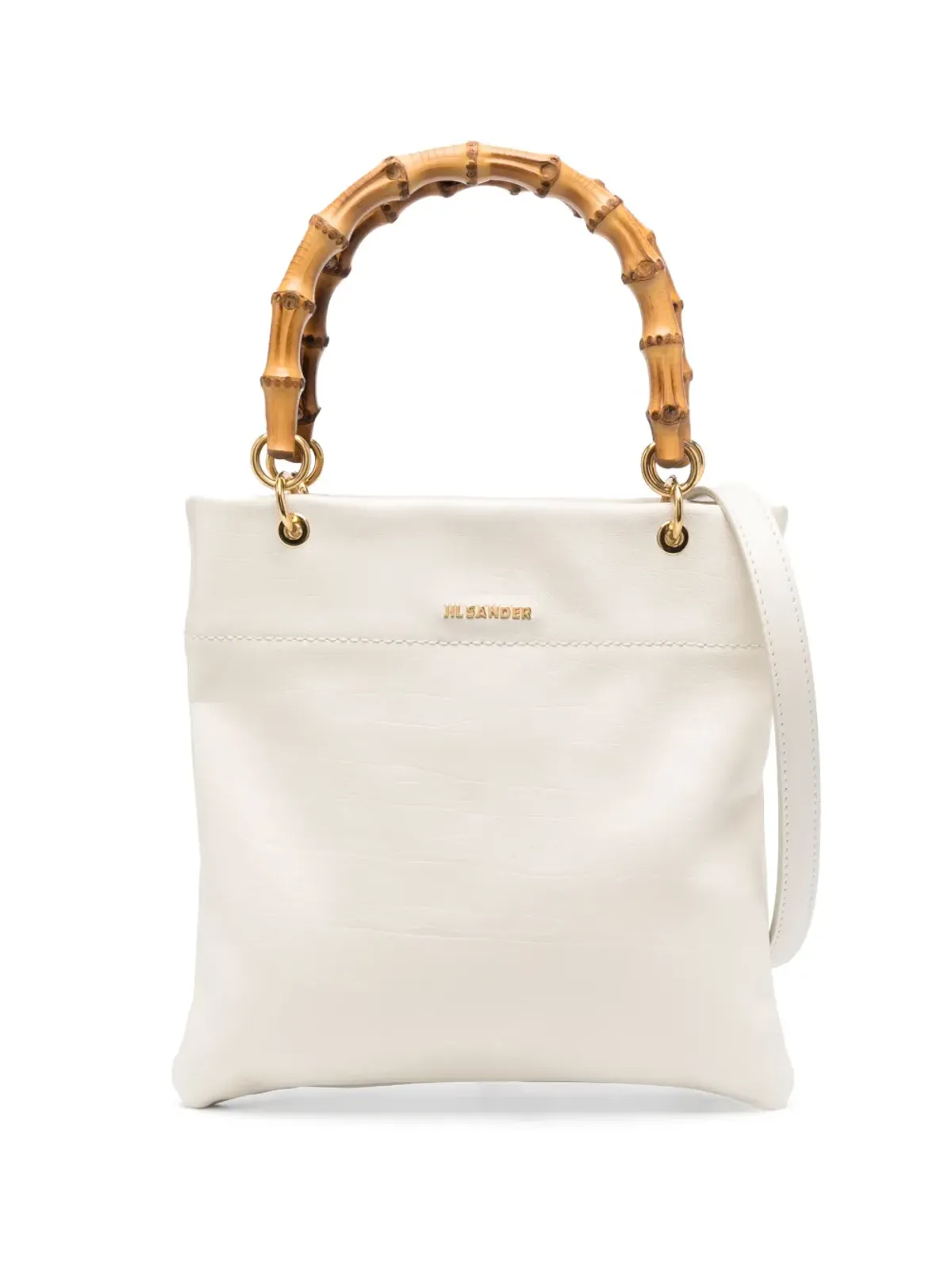 Jil Sander バンブーハンドルのトートバッグ - 画像1