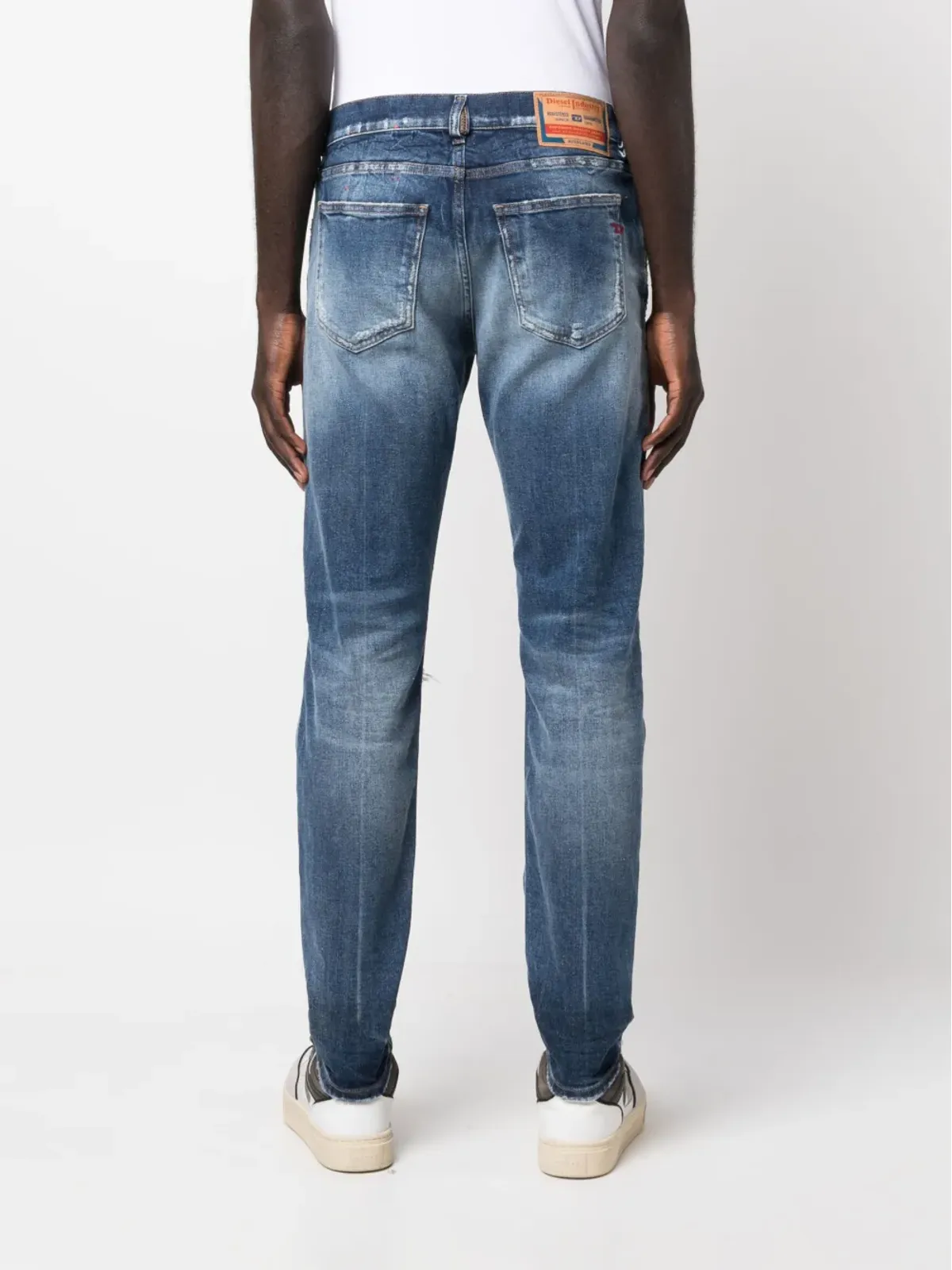 Diesel 2019 D-Strukt 09G15 スリムカットジーンズ ブルー - 画像4