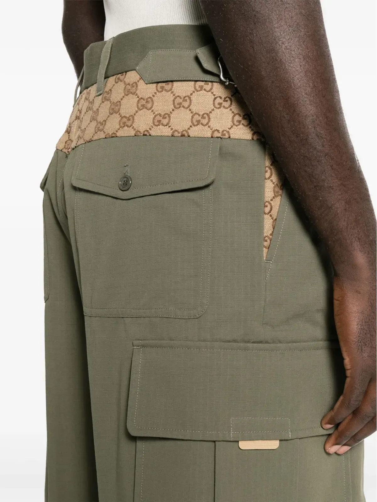 Gucci パネルド ミッドライズ カーゴパンツ - 画像5