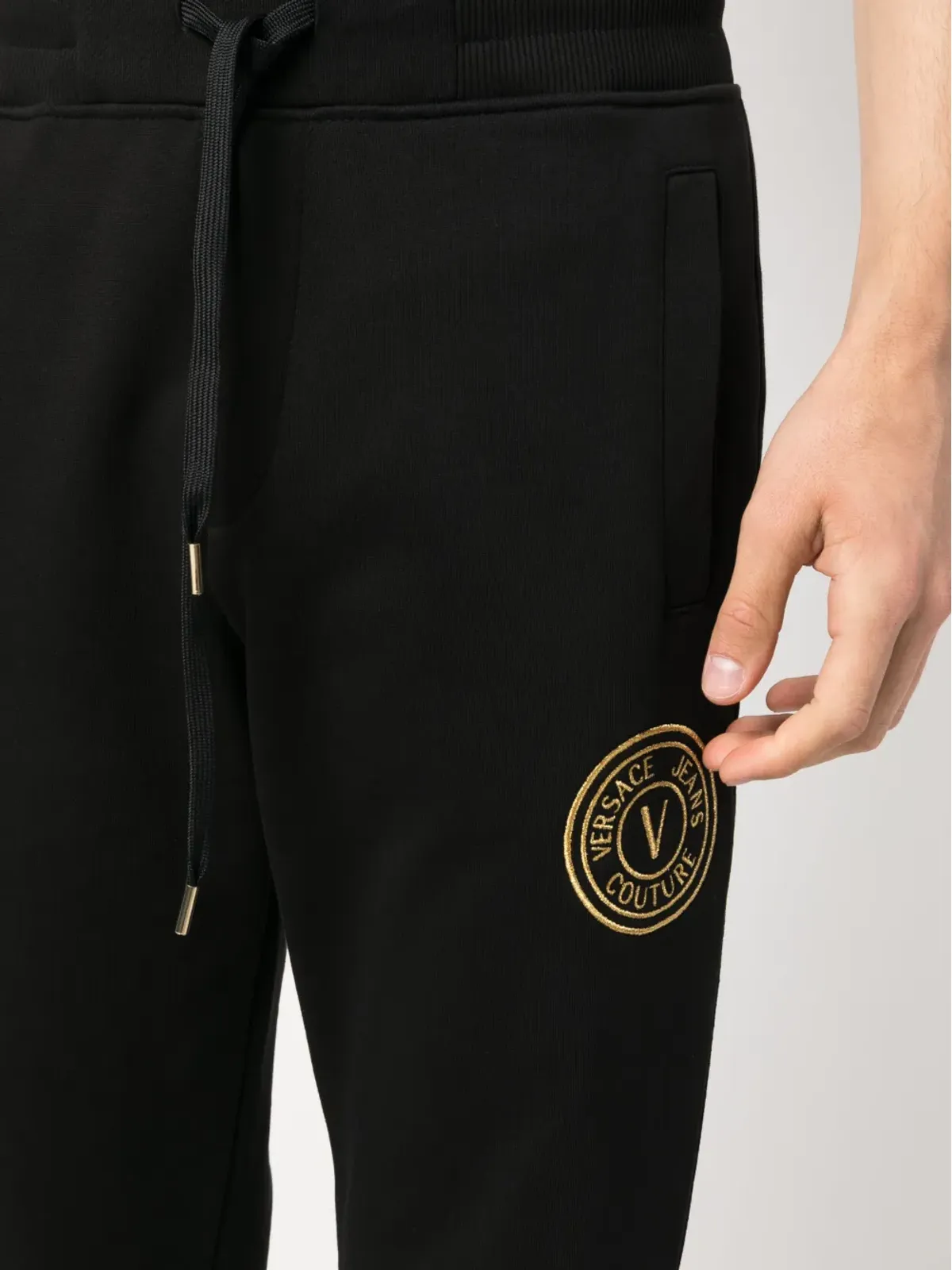 Versace Jeans Couture ロゴ刺繍入りコットン・トラックパンツ - 画像5