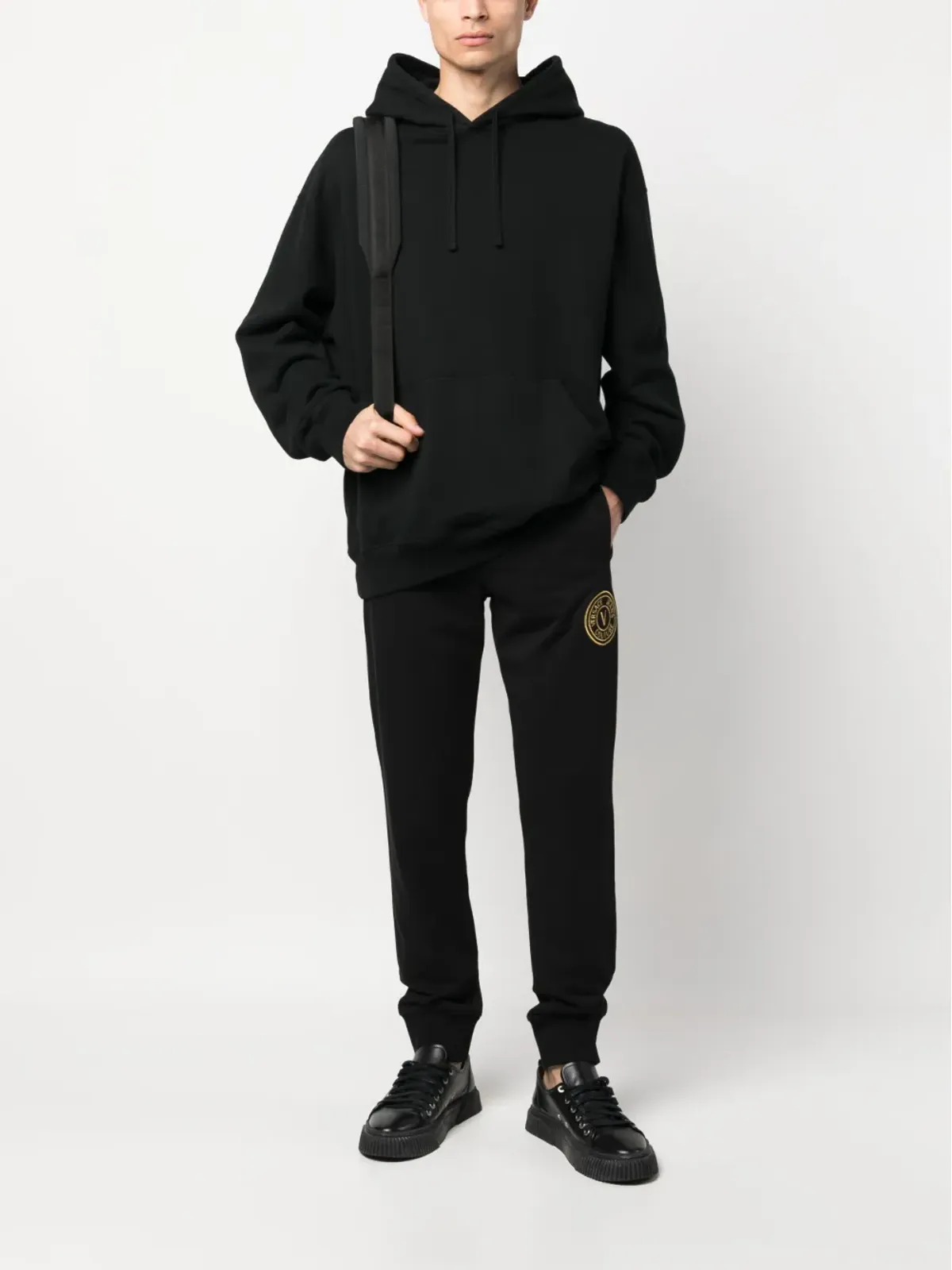 Versace Jeans Couture ロゴ刺繍入りコットン・トラックパンツ - 画像2