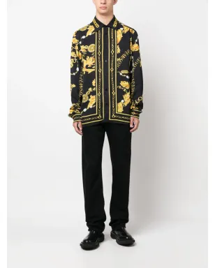 Versace Jeans Couture バロック柄長袖シャツ ブラック - サムネイル2
