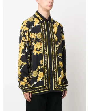 Versace Jeans Couture バロック柄長袖シャツ ブラック - サムネイル3