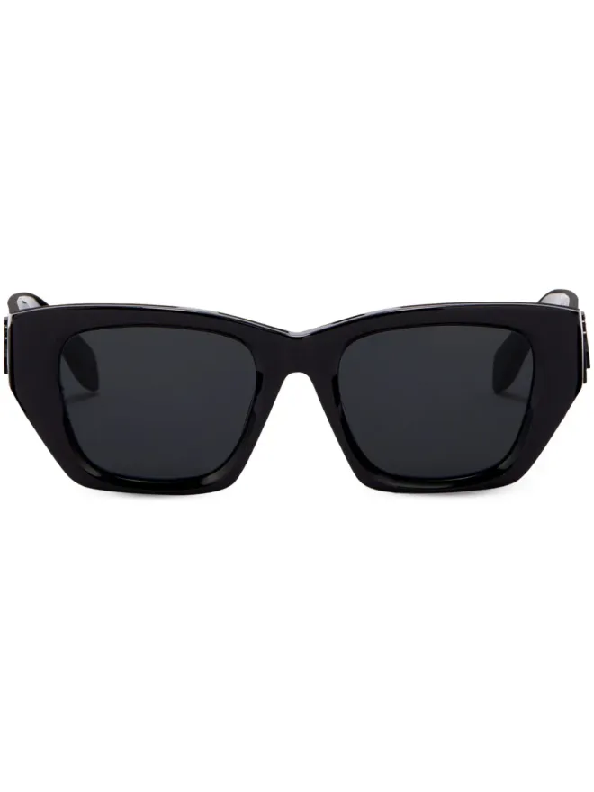 Palm Angels Eyewear Palm Angels Eyewear Hinkley square-frame sunglasses - Blackの商品画像