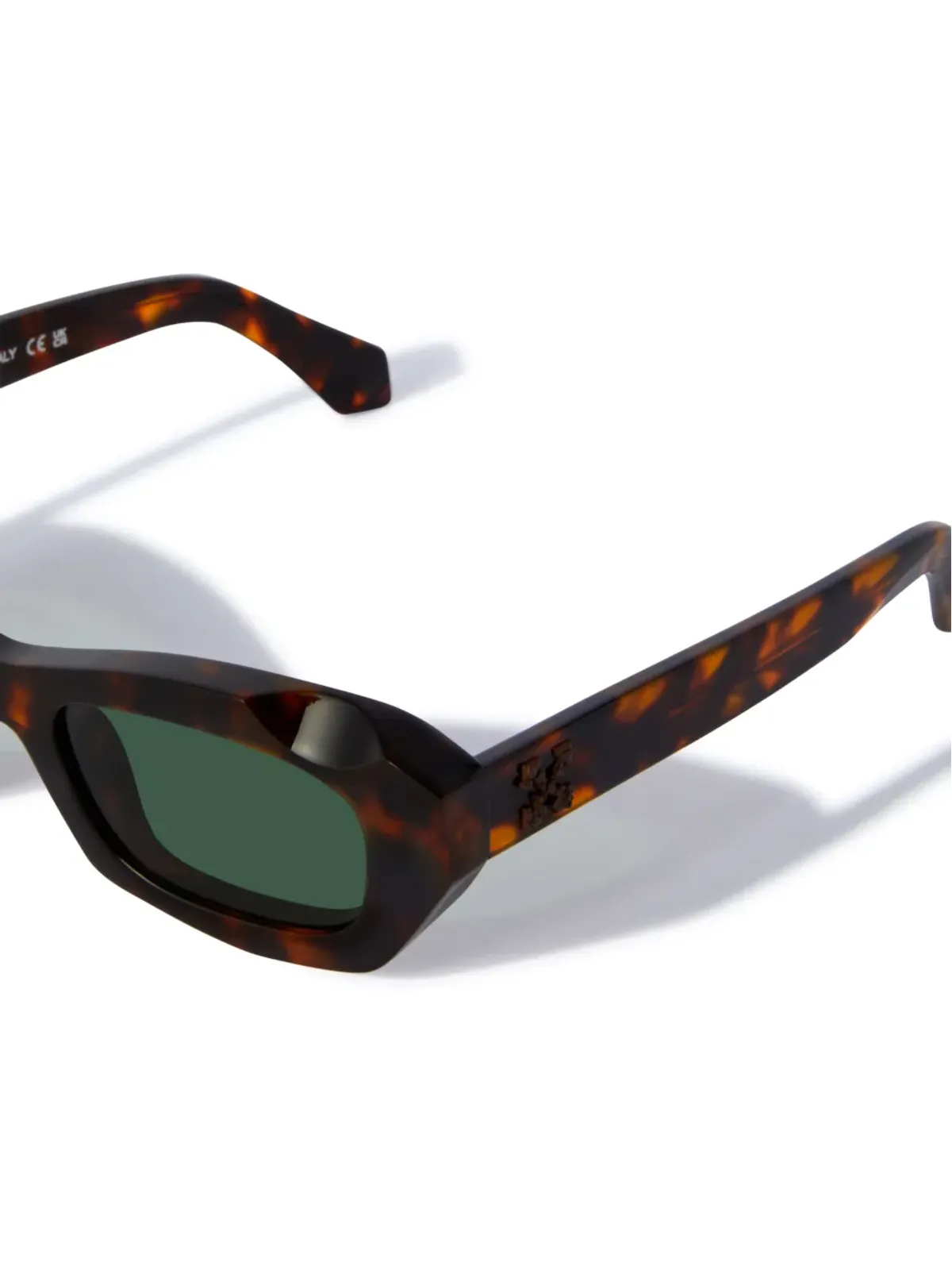 Off-White Eyewear ヴェネツィア柄べっ甲風レクタンギュラ―サングラス - 画像2