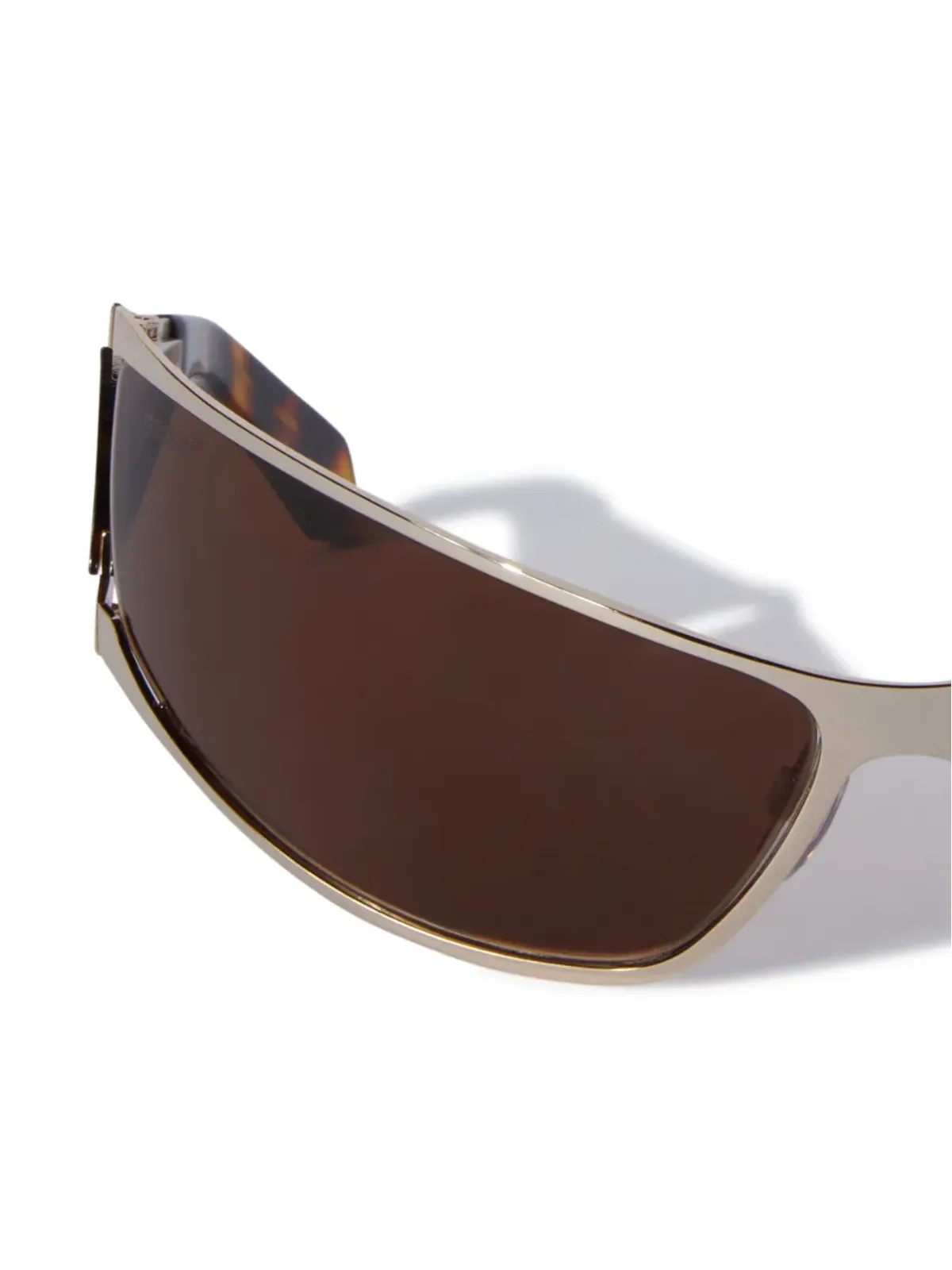 Off-White Eyewear ルナべっ甲柄バイカースタイルサングラス - 画像3