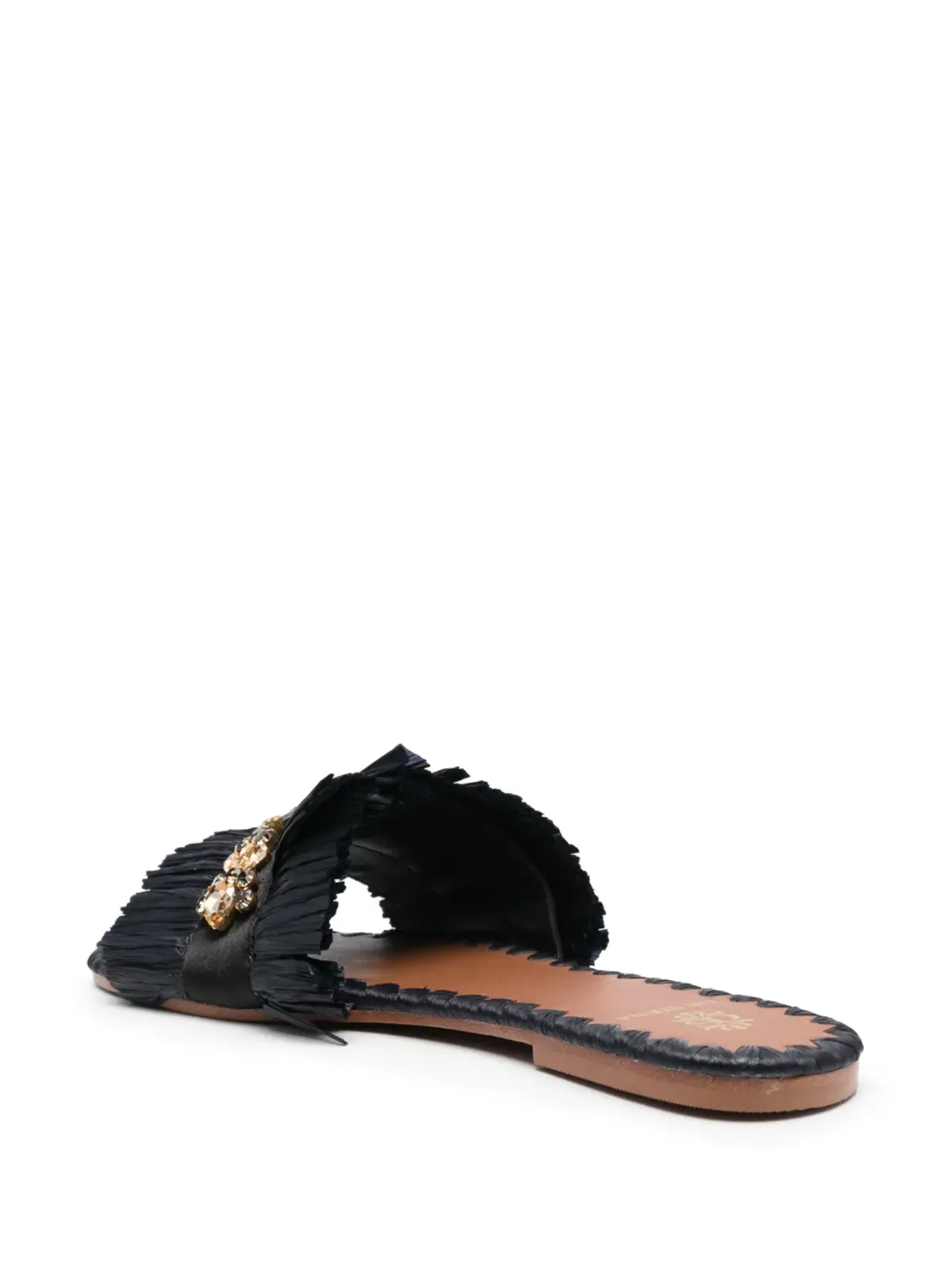 DE SIENA SHOES Semira ビーズ装飾フラットサンダル - 画像3