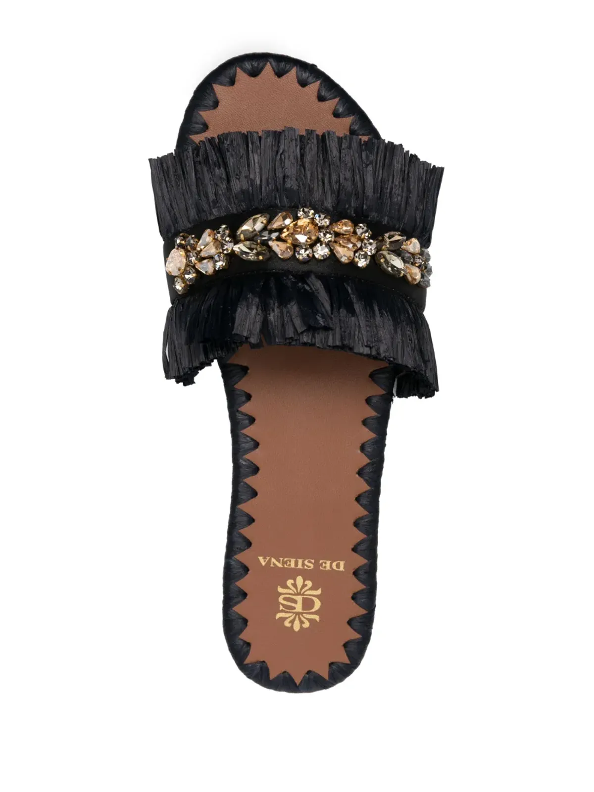 DE SIENA SHOES Semira ビーズ装飾フラットサンダル - 画像4