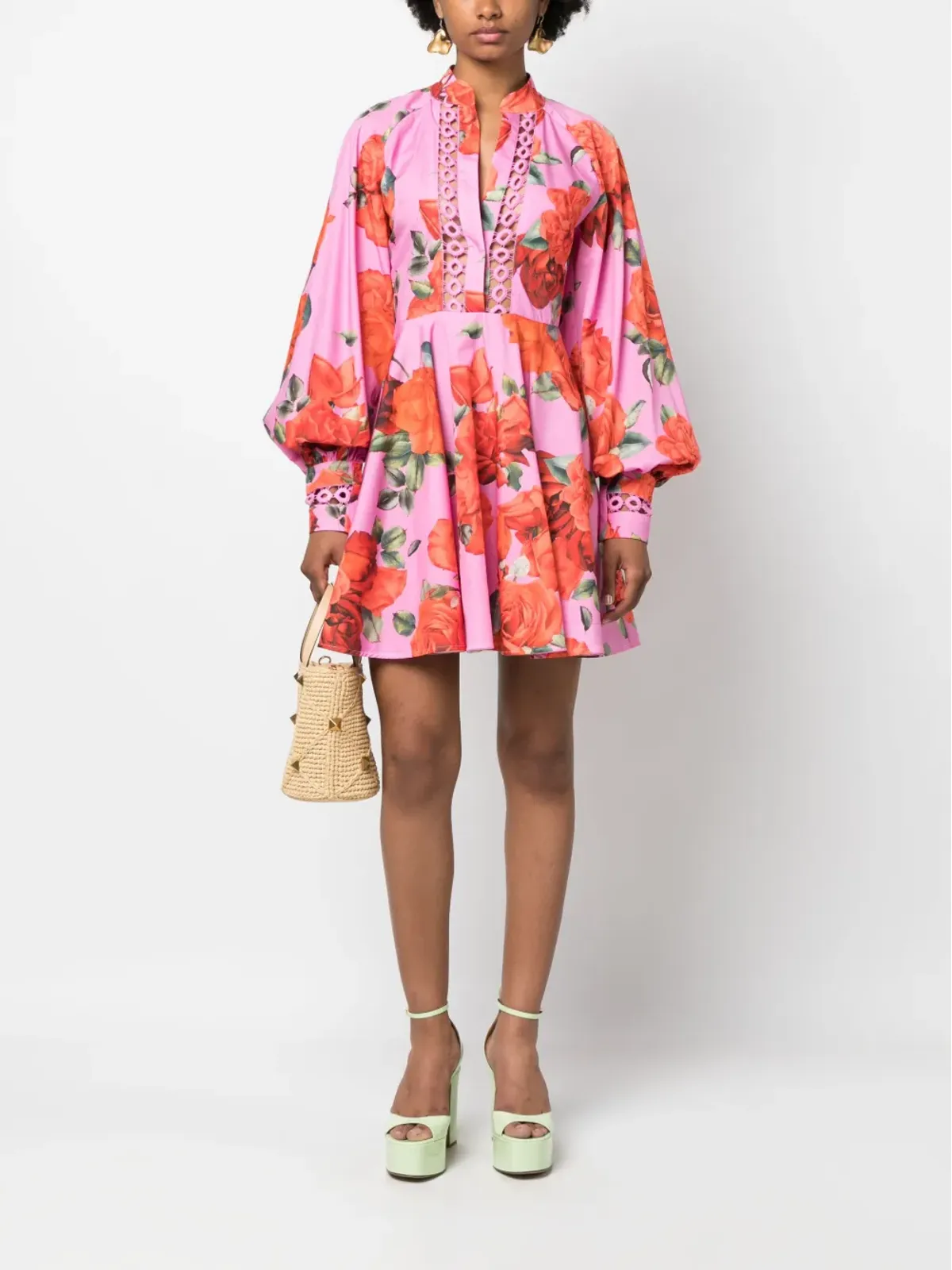 Forte Dei Marmi Couture 花柄プリントベルト付きコットンドレス - 画像2