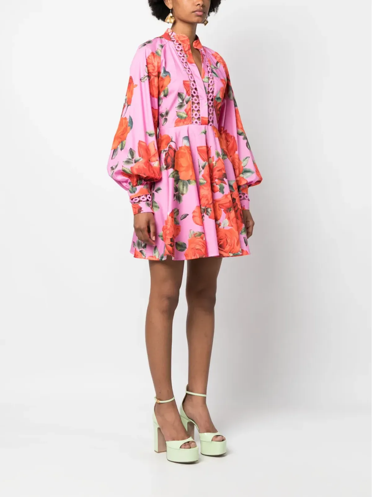 Forte Dei Marmi Couture 花柄プリントベルト付きコットンドレス - 画像3