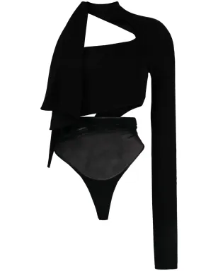 Mugler カットアウト・ワンショルダーボディスーツ - サムネイル1