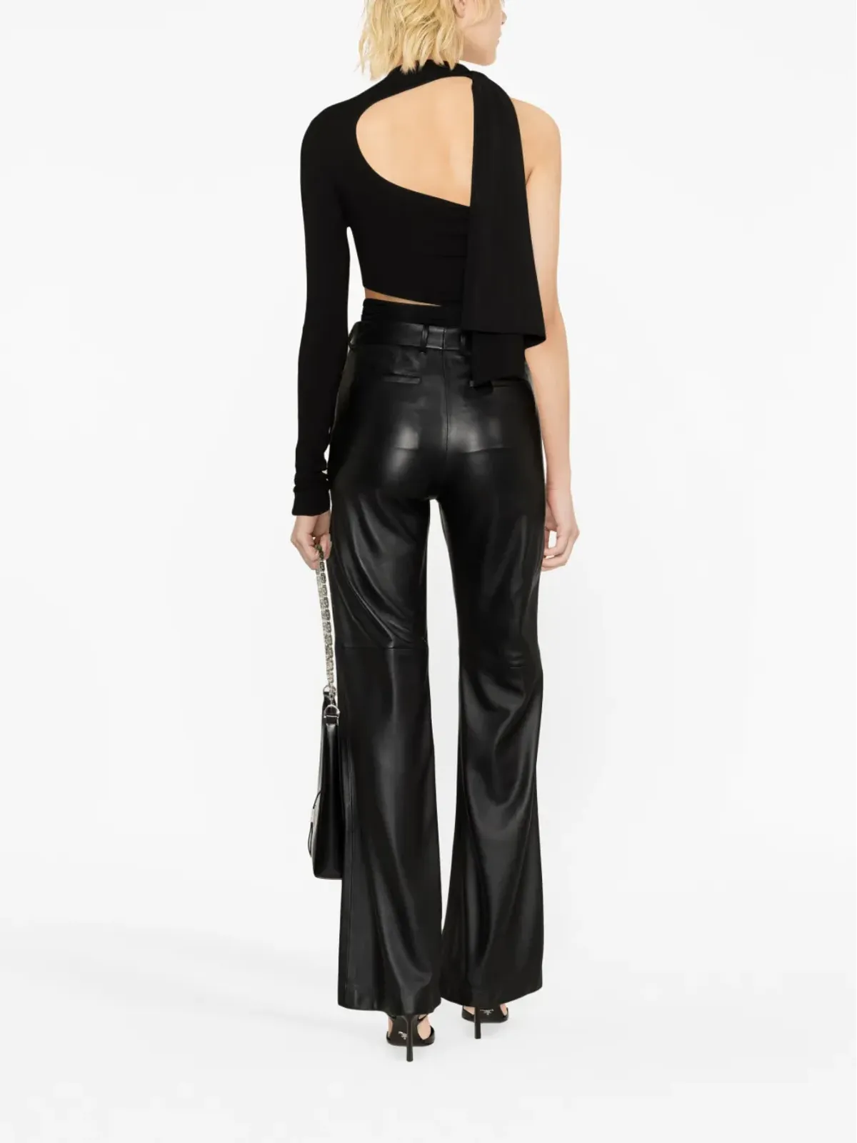 Mugler カットアウト・ワンショルダーボディスーツ - 画像3