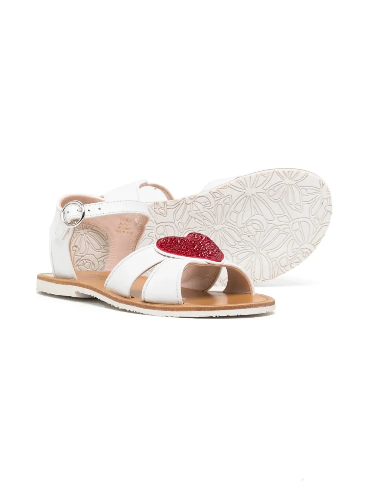 Sophia Webster Mini ハートパッチカットアウトサンダル - White - 画像2