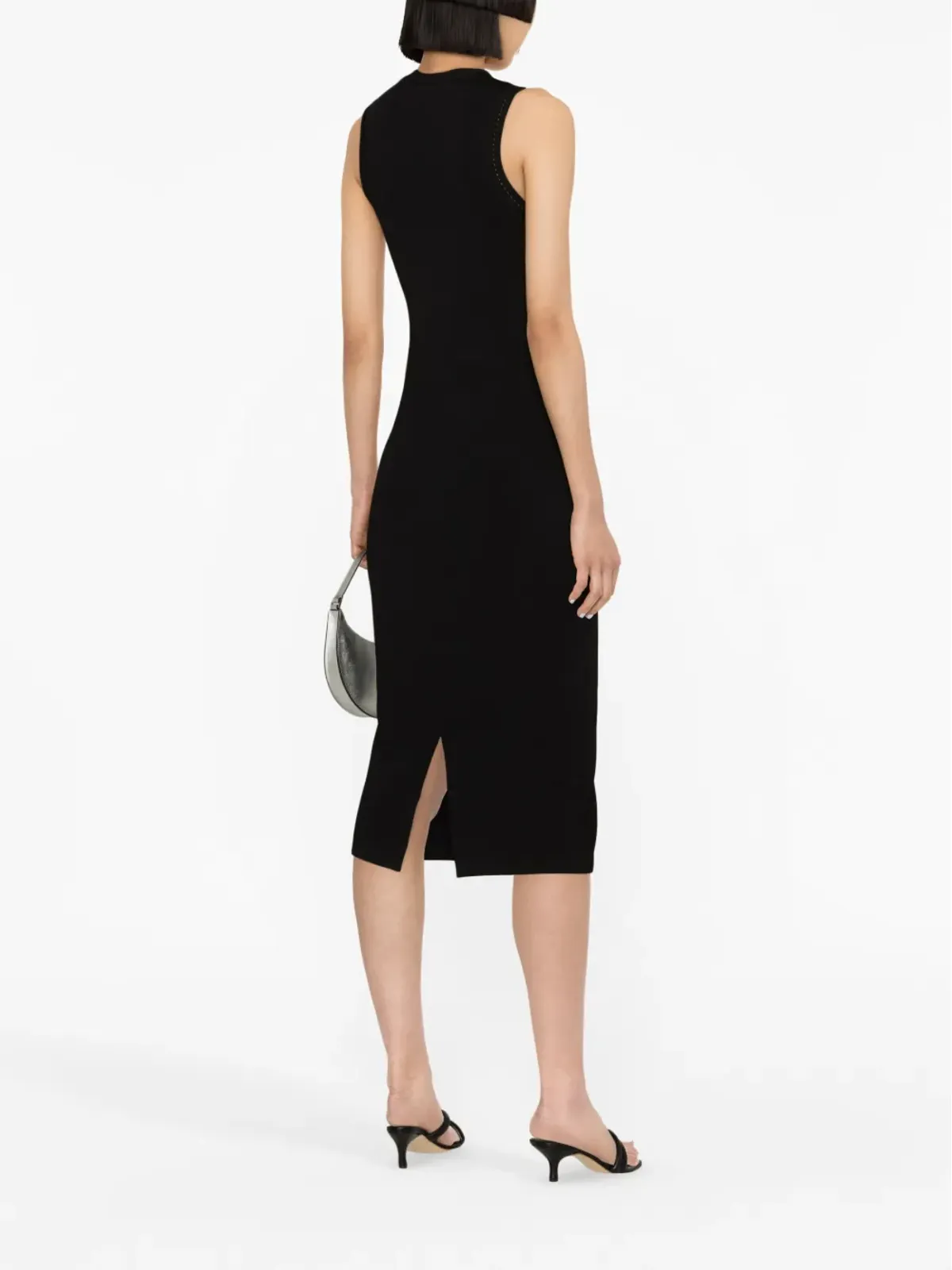 Victoria Beckham カットアウトノースリーブミディドレス - ブラック - 画像4