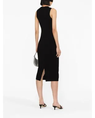 Victoria Beckham カットアウトノースリーブミディドレス - ブラック - サムネイル4