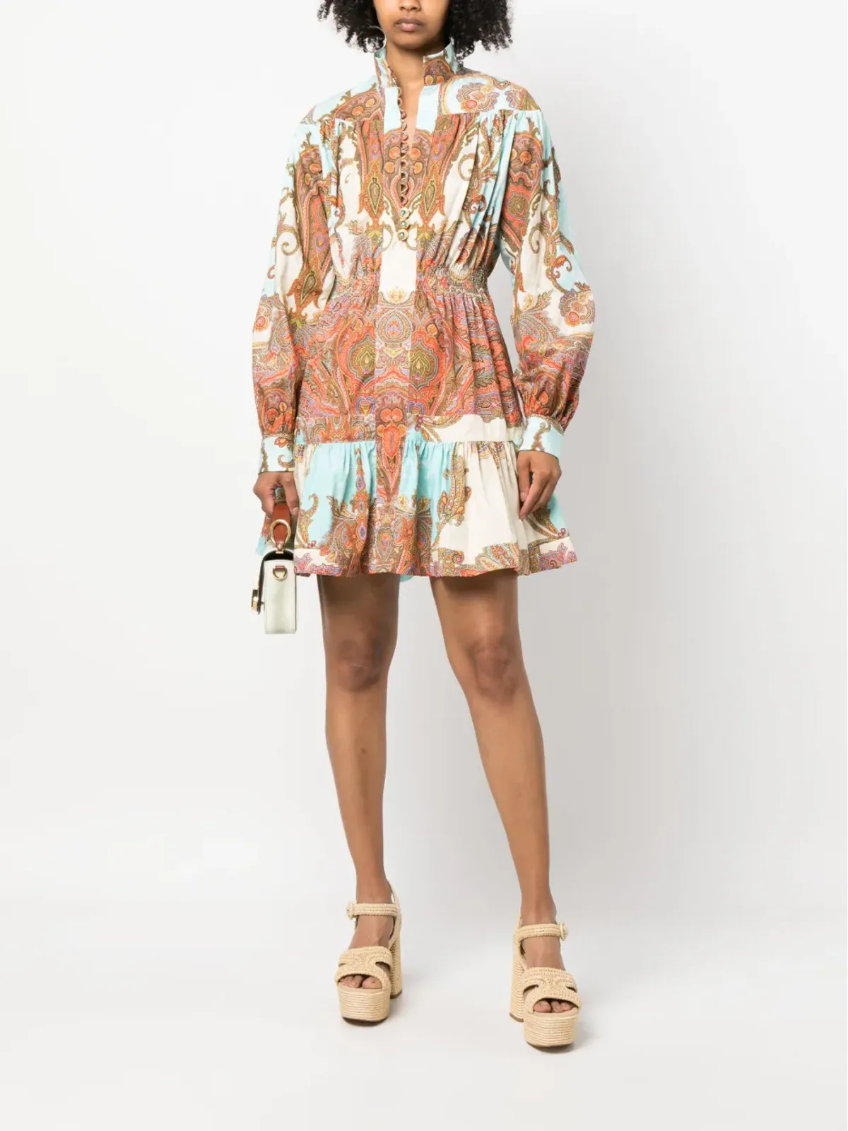 Forte Dei Marmi Couture ペイズリープリント長袖コットンドレス - 画像2