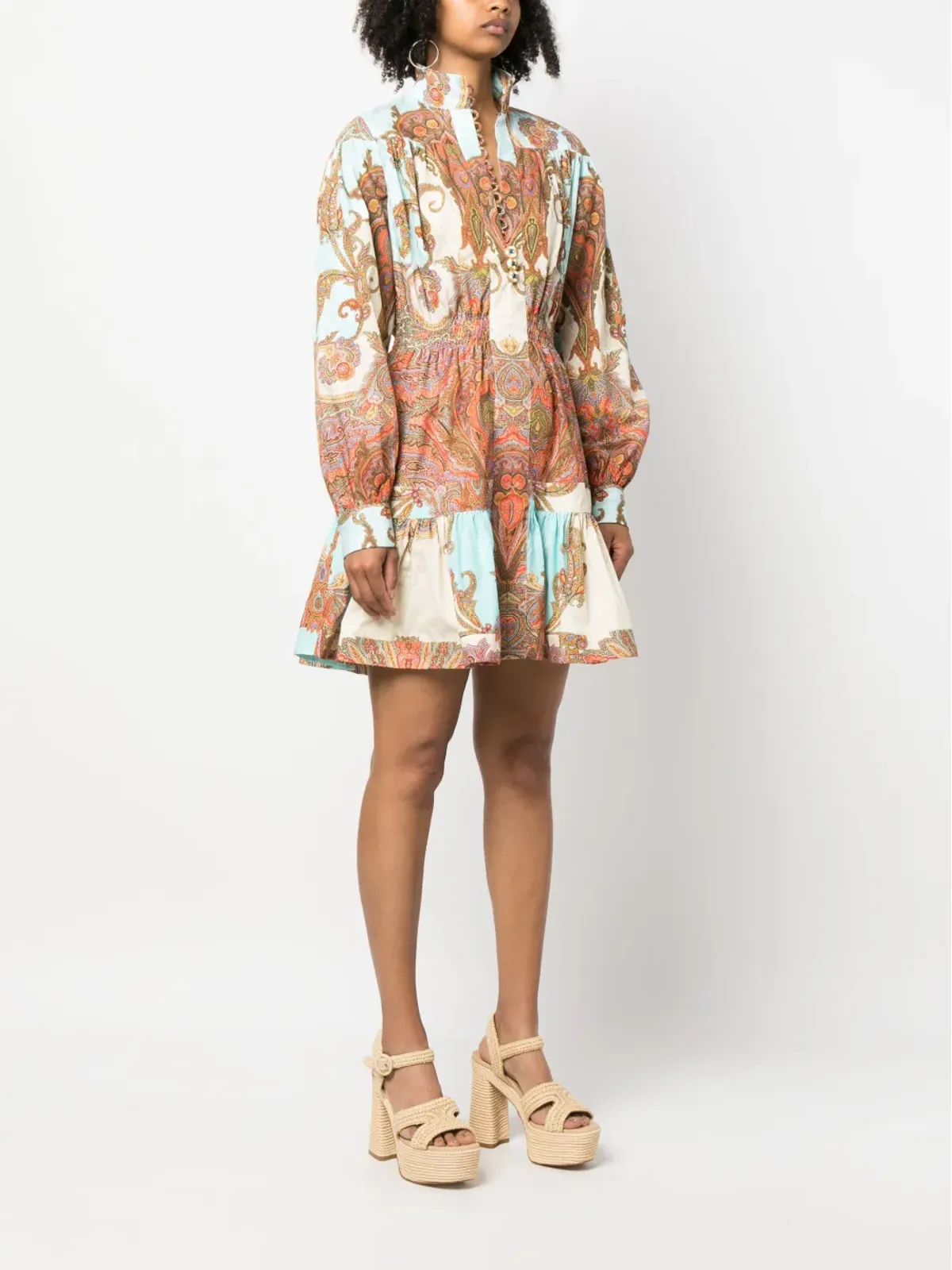 Forte Dei Marmi Couture ペイズリープリント長袖コットンドレス - 画像3