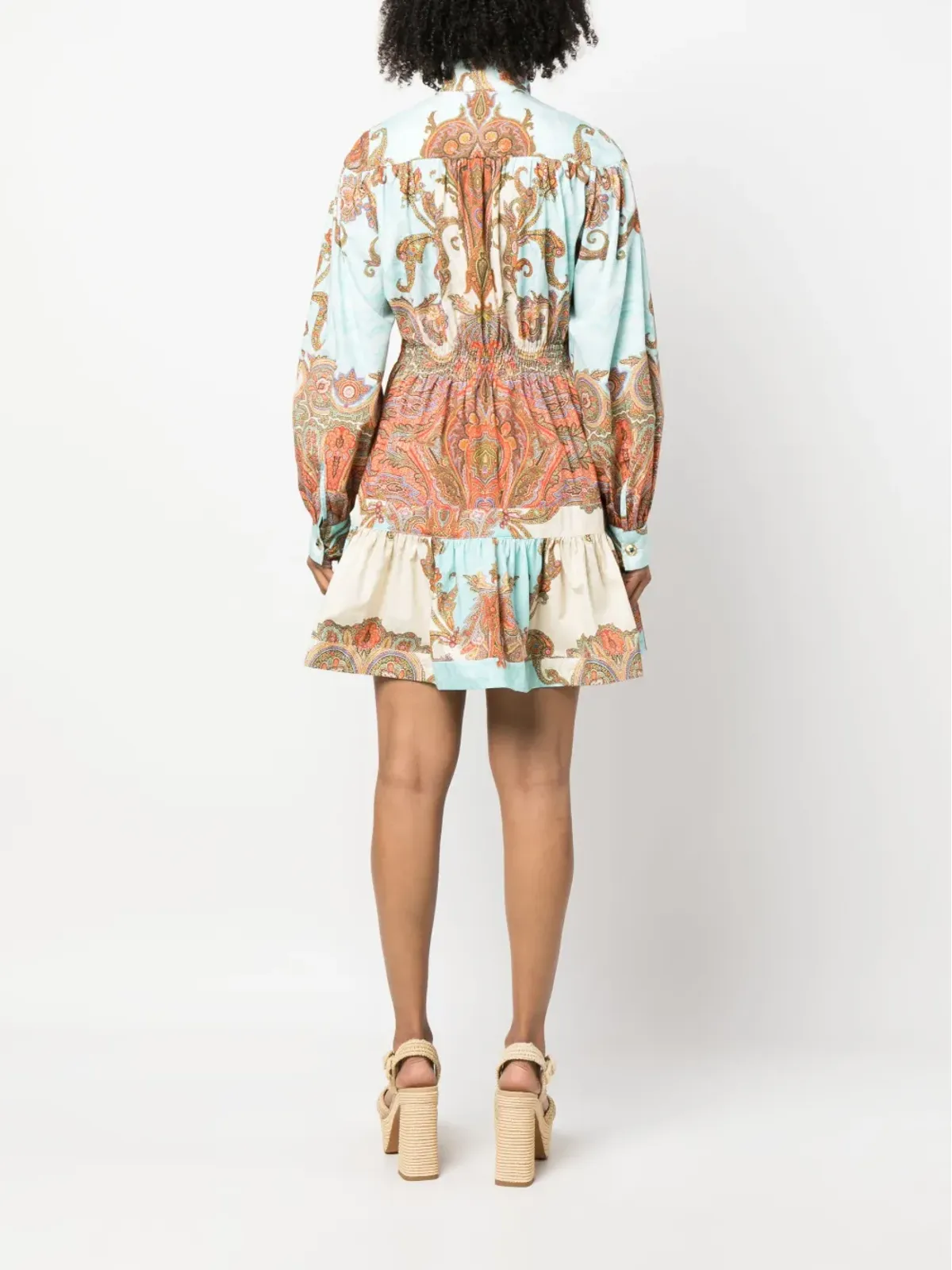 Forte Dei Marmi Couture ペイズリープリント長袖コットンドレス - 画像4