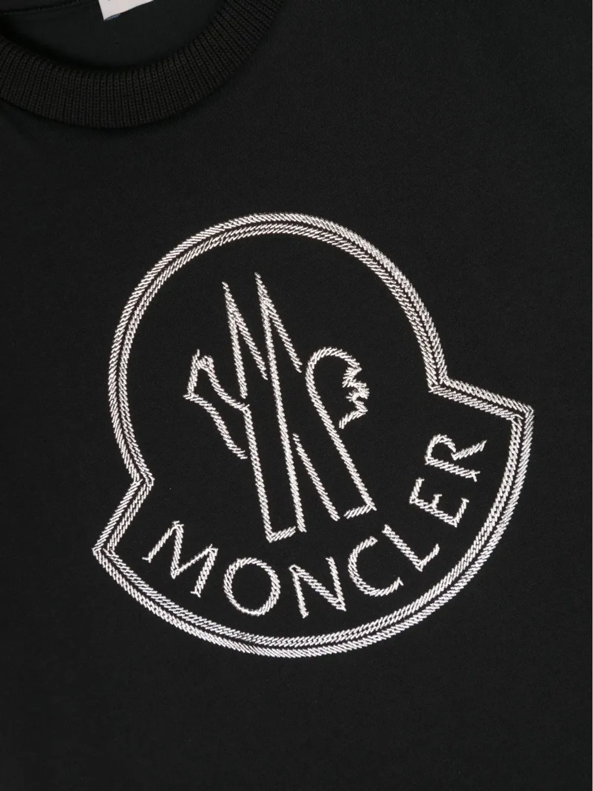 Moncler Enfant ロゴ刺繍コットン Tシャツ - 画像3