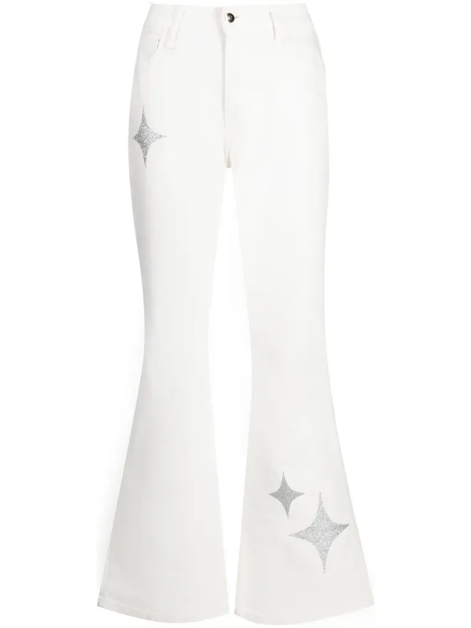 Madison.Maison Madison.Maison スター柄ハイライズフレアジーンズの商品画像
