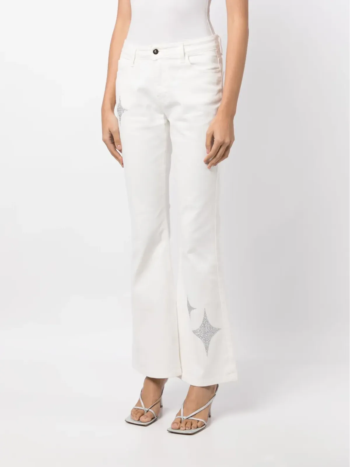 Madison.Maison スター柄ハイライズフレアジーンズ - 画像3