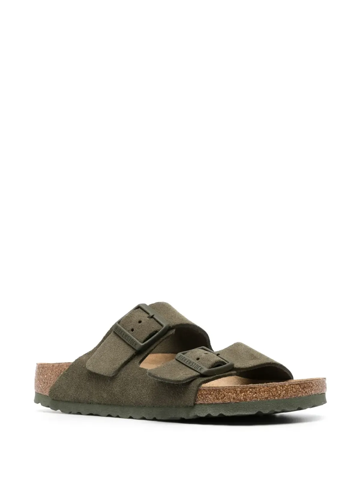 Birkenstock アリゾナ ロゴ刻印 スエード サンダル - グリーン - 画像2