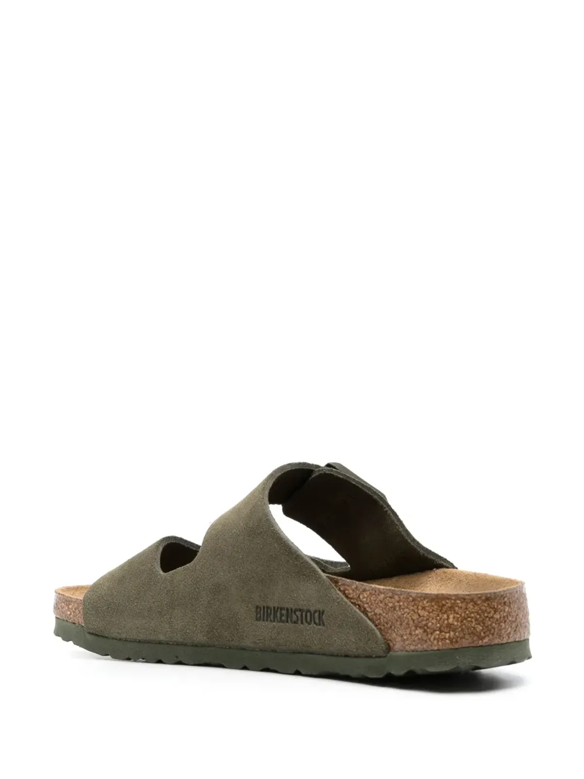 Birkenstock アリゾナ ロゴ刻印 スエード サンダル - グリーン - 画像3