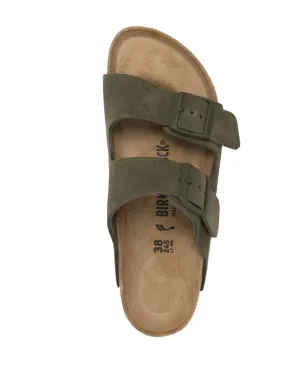 Birkenstock アリゾナ ロゴ刻印 スエード サンダル - グリーン - サムネイル4