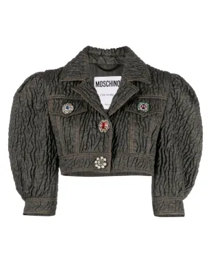 Moschino クリスタル装飾のクロップドジャケット - サムネイル1