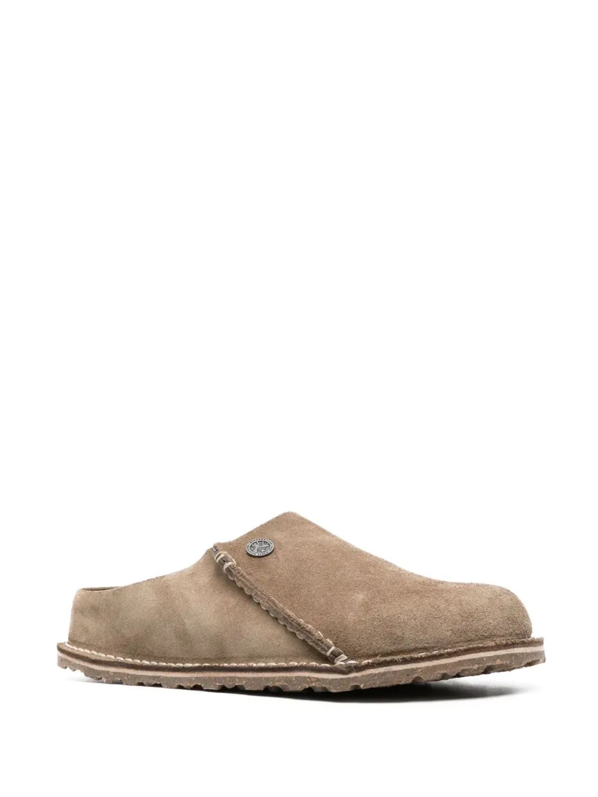 Birkenstock Zermatt logo-debossed suede slippers - Brown - 画像2