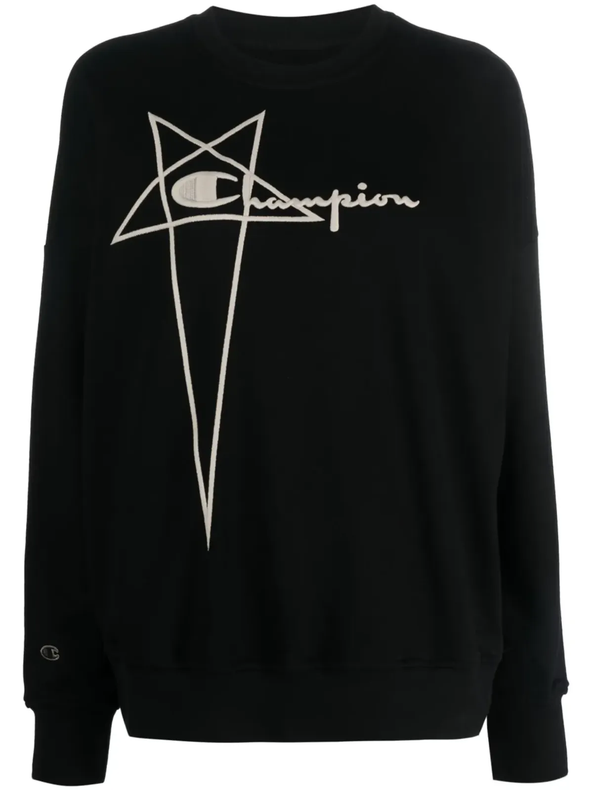 Rick Owens X Champion ロゴ刺繍コットン スウェットシャツ - 画像1