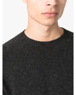 Jil Sander ファインニット ウールカシミヤ混紡 セーター グレー - サムネイル5