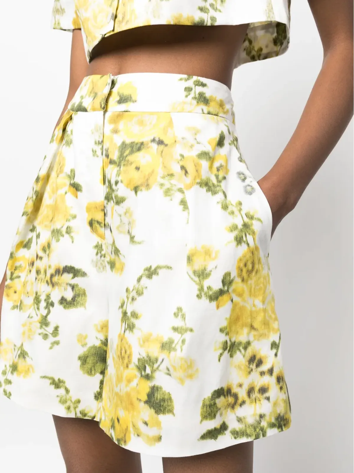 ERDEM 花柄プリント コットンショーツ - White - 画像5