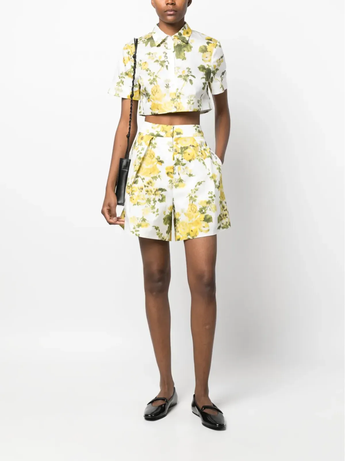 ERDEM 花柄プリント コットンショーツ - White - 画像2