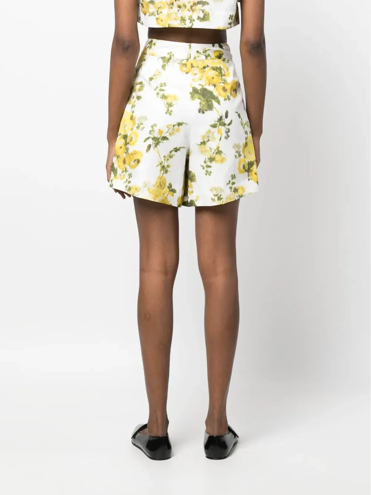 ERDEM 花柄プリント コットンショーツ - White - 画像4