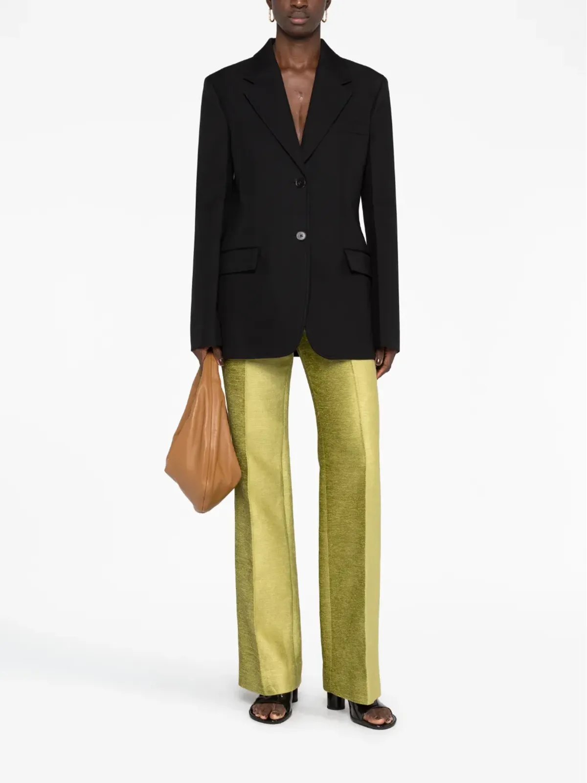Jil Sander シングルブレスト コットン ブレザー ブラック - 画像2