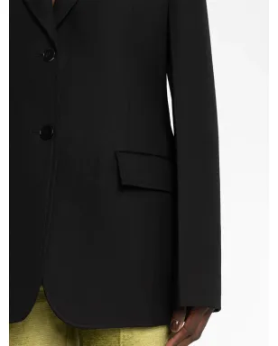 Jil Sander シングルブレスト コットン ブレザー ブラック - サムネイル3