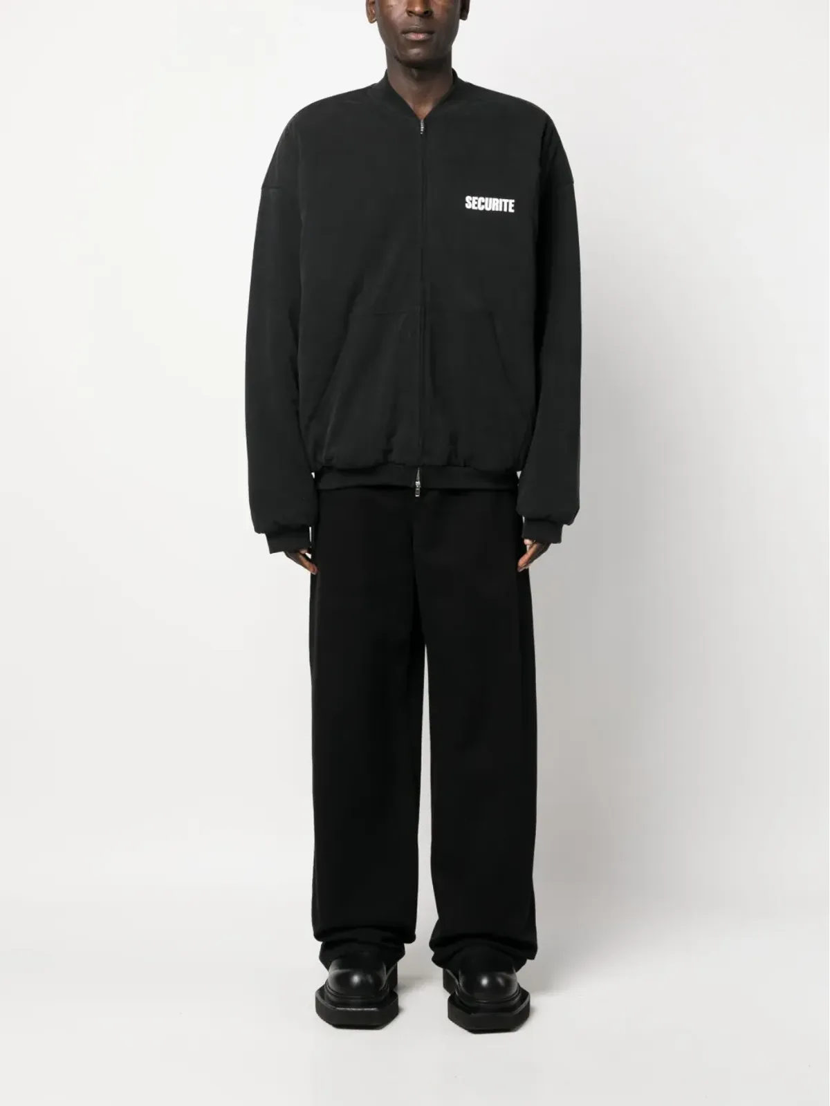 VETEMENTS スローガンプリント コットン ボンバー ジャケット - 画像2
